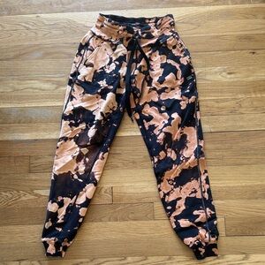 DKNY Black and Peach Tie-Dye Track Joggers